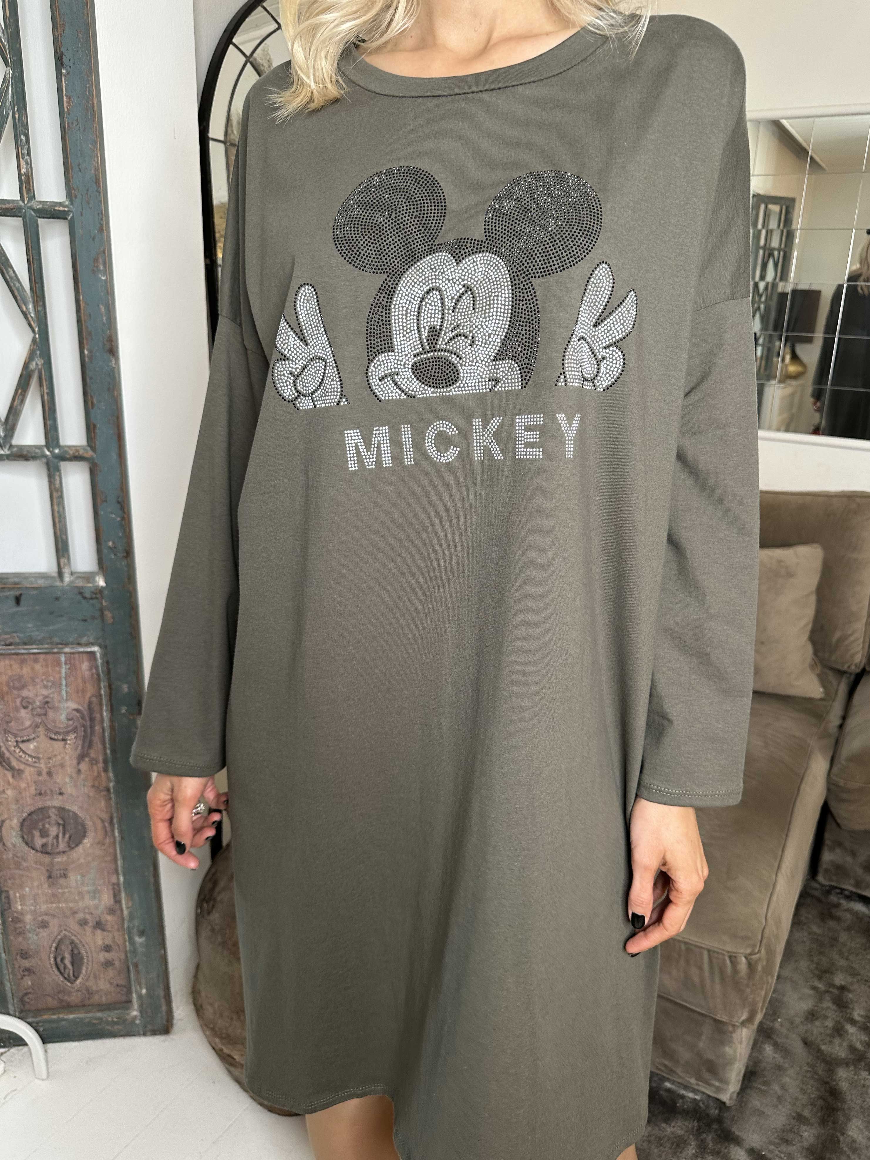 Amal Glitter - Bomullsklänning med tryck i glitter